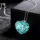 Women hollow pendant necklace, heart, love, fashion luminous, necklace jewelry, leisure