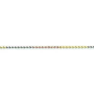 1.8 mm stainless steel three-color diamond cut rope chain jewelry Jiaolian