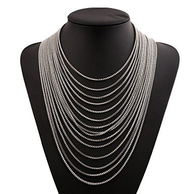 Layered necklace steel fashion jewelry necklace