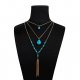 Female layered necklaces, necklace, resin, romantic, 47 + 5 cm steel fashion jewelry necklace daily