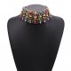 Female layered collar necklaces, drilling women, rainbow, 30 + 12 cm transparent household ornaments necklace