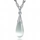 Female egg stone pendant necklace, silver, stylish, elegant, necklaces jewelry, leisure