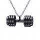 Men pendant necklaces, pendants, stainless steel alloy dumbbell, fashion alloy necklace jewelry, leisure