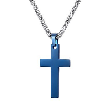 Men fashion stainless steel cross necklace pendant necklace jewelry