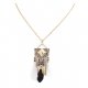 Women tassel pendant necklace fashion feather necklace multicolor lights