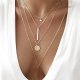 Layered necklace women necklace fashion necklace jewelry, long necklace