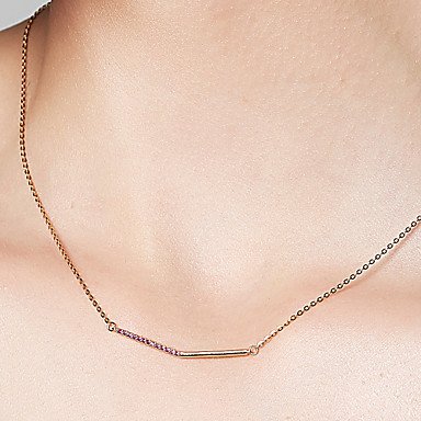 Women pendant necklace, plated steel, sterling silver slim, simple steel necklace jewelry daily, appointments