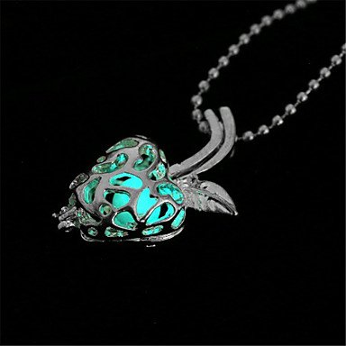 Women luminous stone pendant necklace, fruit, Luminous LED, fluorescent necklace jewelry