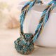 Women Crystal Twist pendant necklace crystal necklace jewelry