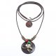 Women layered long necklaces layered wood necklace jewelry