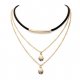 Female layered necklaces, simple, stylish steel necklace jewelery daily