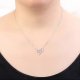 Women cubic zirconia heart pendant necklace fashion necklace Star