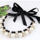 Women lasso necklace beads, imitation pearls, rhinestones, fashion jewelry necklace daily