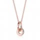 Women Long crystal pendant necklace, fashion silver, rose alloy necklace jewelry daily