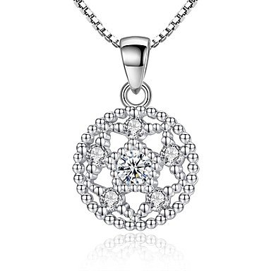 Women cubic zirconia pendant necklace jewelry classic