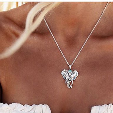 Women pendant necklace, animal, retro, fashion, lovely necklace of silver jewelry, leisure