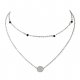 Women stratified layered necklace, simple, multi-layer silver necklace jewelry daily, appointments