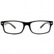 Men Women Rectangular Frame Clear Lens Eye Glasses BLACK