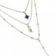 Female layered necklaces, imitation jewelry necklace silver moon tourmaline, schools