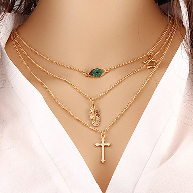 Female layered necklaces, alloy necklaces fashion jewelry, birthday gift