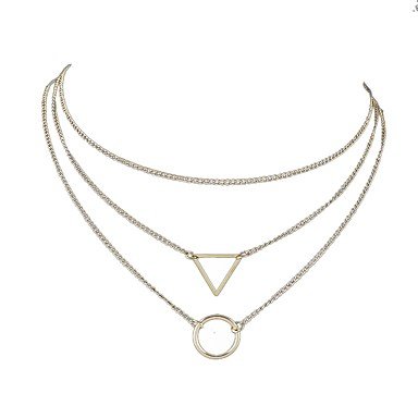 Women stratified layered necklace, simple, multi-layer steel, silver necklace jewelry daily, appointments