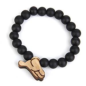 Bracelet elastic hip-hop style gesture pendant chain neutral black