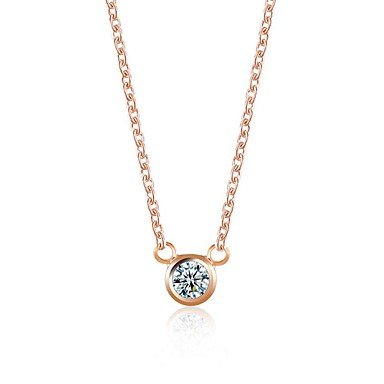 Women long pendant necklace, diamond, retro, fashion silver, rose alloy necklace jewelry daily