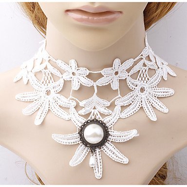 Female sectors necklace, lace flowers, fashion jewelry necklace daily