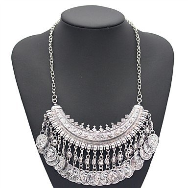 Women tiered pendant necklace retro fashion jewelry necklace