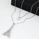 Women cubic zirconia pendant necklace layered necklace long necklace