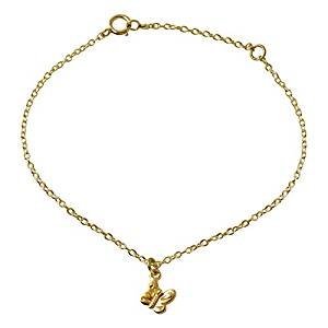 Butterfly charm anklet