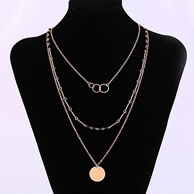 Women layered long necklaces classic fashion jewelry necklace