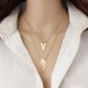 Women double layered necklace simple style fashion jewelry necklace