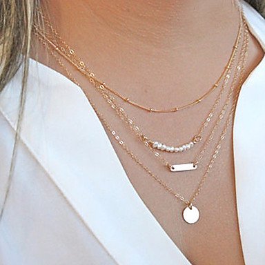 Women layered pearl necklace, layered necklace, pearl necklace, pearl