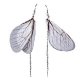 Dragonfly wings long tassel earrings