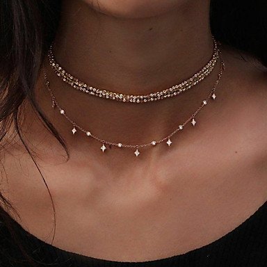 Female layered necklaces, layered necklaces, alloy necklaces jewelry cute