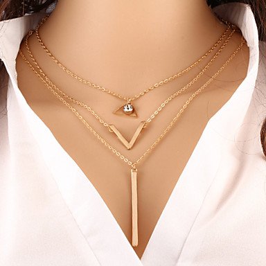 Female layered necklaces, alloy necklaces fashion jewelry, birthday gift