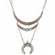 Women Turquoise pendant necklace elegant jewelry pendant necklace crescent