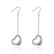 Silver earrings heart earrings pattern: earrings Christmas gift for women