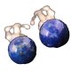 Lapis lazuli bead earrings