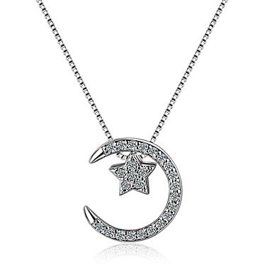 Cubic zirconia pendant necklace female silver necklace daily