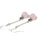 Soft crystal beads long earrings