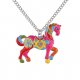 Pendant necklace, horses, animals, women, fashion alloy silver jewelry necklace