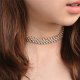 Women fashion personality diamond necklace silver necklace outdoor recreation