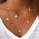 Women layered necklaces layered leaf necklace fashion jewelry necklace