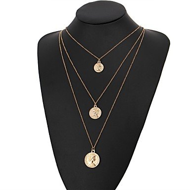 Women layered long necklaces fashion jewelry necklace