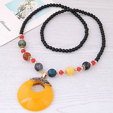 Female long necklace resin women jewelry necklace light