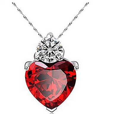 Women cubic zirconia pendant necklace, zircon, cubic zirconia heart, fashion cute, watermelon necklace jewelry, leisure