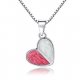 Women fashion heart pendant necklace sterling silver necklaces jewelry resin