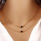 Female layered necklace, women necklace steel fashion jewelry for special occasions, birthday gift